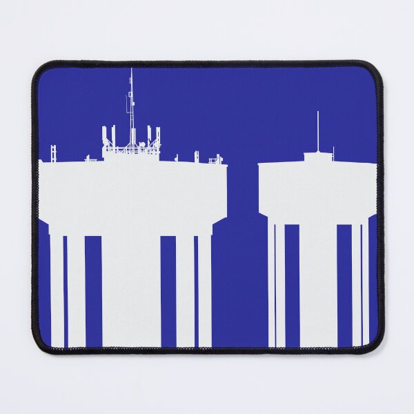 Item preview, Steel Town Water Towers, Corby, Northamptonshire, UK - Bright Blue-White designed and sold by Kate Anderson Art.