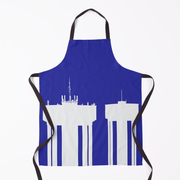 Item preview, Steel Town Water Towers, Corby, Northamptonshire, UK - Bright Blue-White designed and sold by Kate Anderson Art.