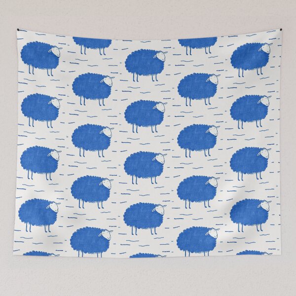 Item preview, Whimsical Blue Cloud Sheep designed and sold by zzz888.