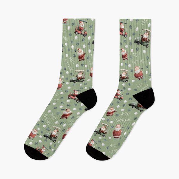Item preview, Golfing Santa on Sage Green designed and sold by KSimpson838.