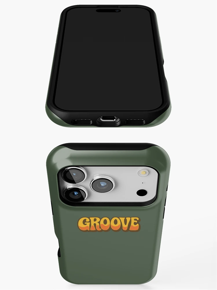 Thumbnail 3 of 4, iPhone Case, Groovy Retro Lettering Design designed and sold by Le Grand Requin.