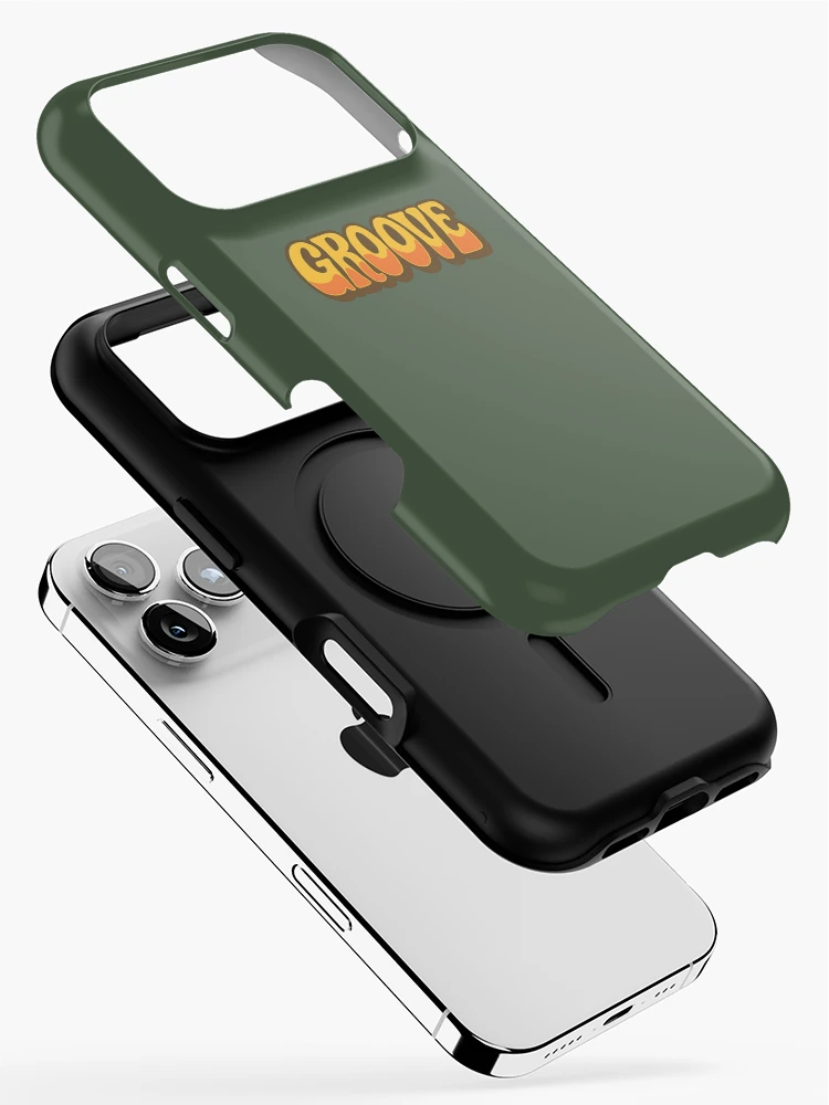 Thumbnail 2 of 4, iPhone Case, Groovy Retro Lettering Design designed and sold by Le Grand Requin.