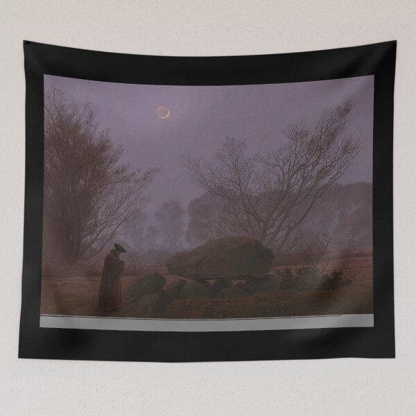 Item preview, Caspar David Friedrich Walk at Dusk Man Contemplating a Megalith designed and sold by Vintage Designs +.