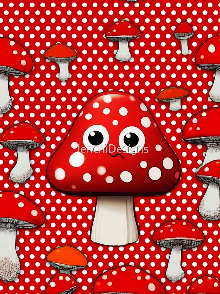 Thumbnail 4 of 4, iPhone Case, Mushroom Pattern designed and sold by JenchiDesigns.
