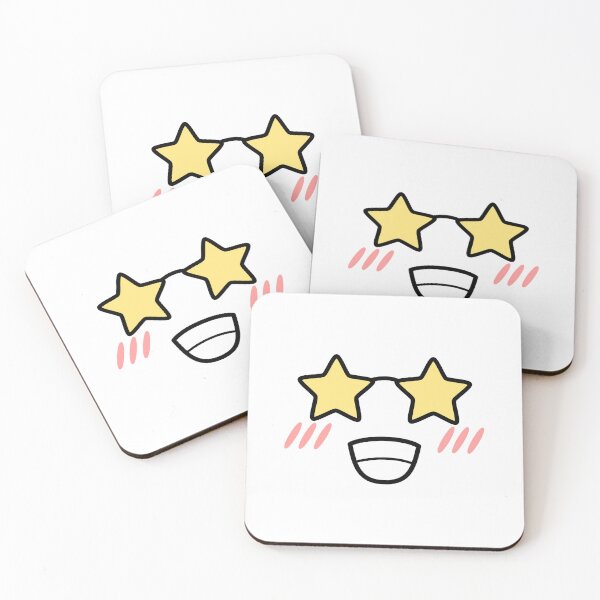 Item preview, Cute kawaii blushing star glasses face designed and sold by BlushyPrint.