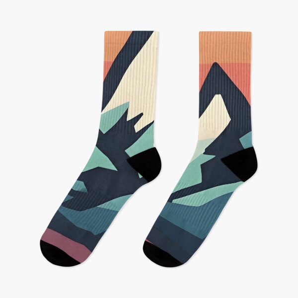 Item preview, Geometric Sunset Mountain Waves designed and sold by IdeaForever.