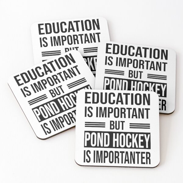 Item preview, Education Is Important But Pond Hockey Is Importanter - Funny Pond Hockey designed and sold by abe-lingram.