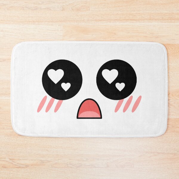 Item preview, Cute kawaii blushing surprised heart eyes face designed and sold by BlushyPrint.