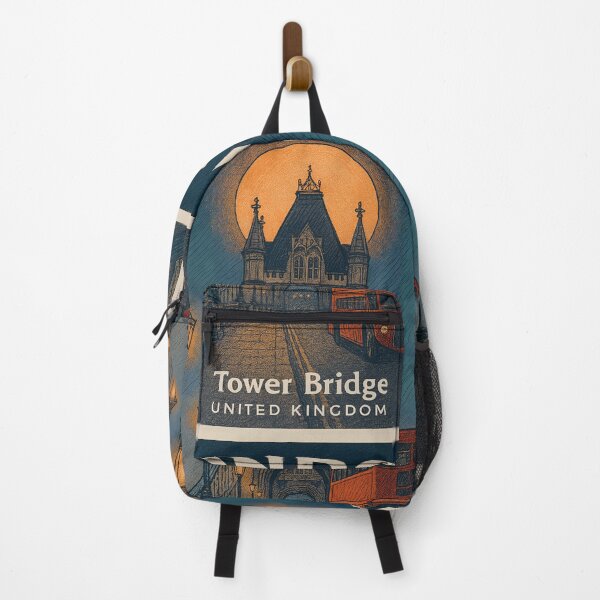 Item preview, London Tower Bridge Poster – Retro Vintage Travel Print  designed and sold by MAGICKEY2024.