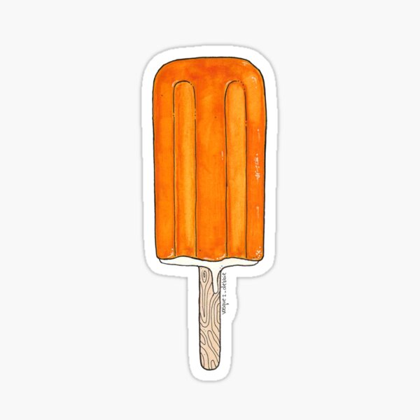 Dripping Orangesicle Glossy Sticker