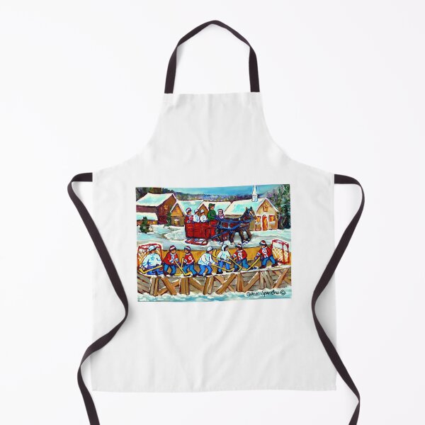 Item preview, Winter Scene Outdoor Rink Sleigh Ride Through Quebec Village Canadian Snow Scene designed and sold by abe-lingram.