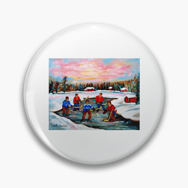Item preview, Pond Hockey With Pink Sky designed and sold by abe-lingram.