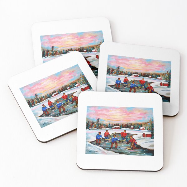 Item preview, Pond Hockey With Pink Sky designed and sold by abe-lingram.