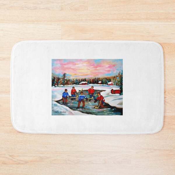 Item preview, Pond Hockey With Pink Sky designed and sold by abe-lingram.
