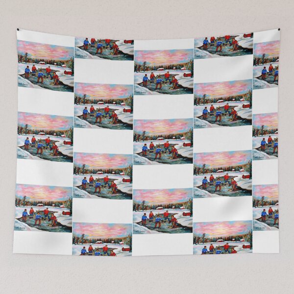 Item preview, Pond Hockey With Pink Sky designed and sold by abe-lingram.