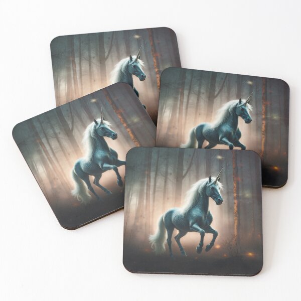 Item preview, Unicorn In Burning Woods designed and sold by JenchiDesigns.