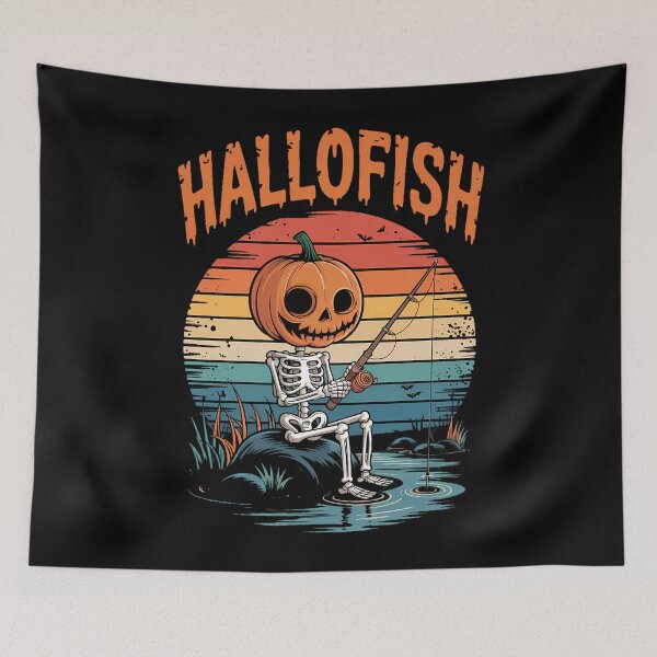 Item preview, Halloween Fishing Fisherman Spooky Fish Lovers designed and sold by Turbotine.