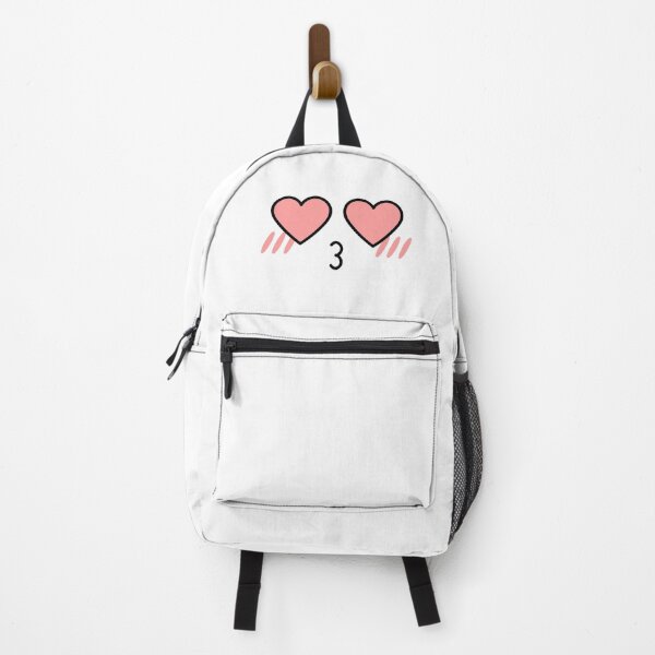 Item preview, Cute kawaii blushing kiss mouth heart eyes face designed and sold by BlushyPrint.