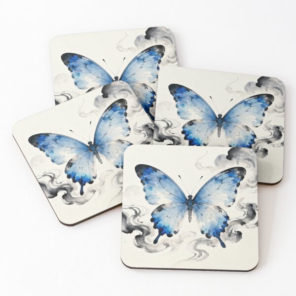 Item preview, Ethereal Blue Butterfly in Ink Whispers designed and sold by zzz888.