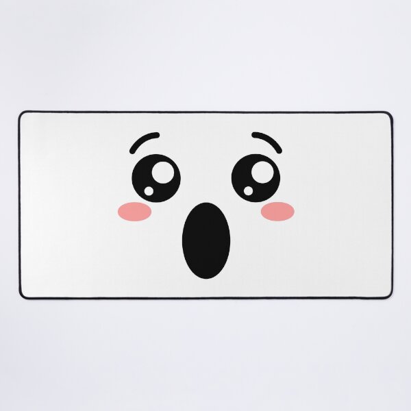 Item preview, Cute kawaii blushing surprised open mouth face designed and sold by BlushyPrint.
