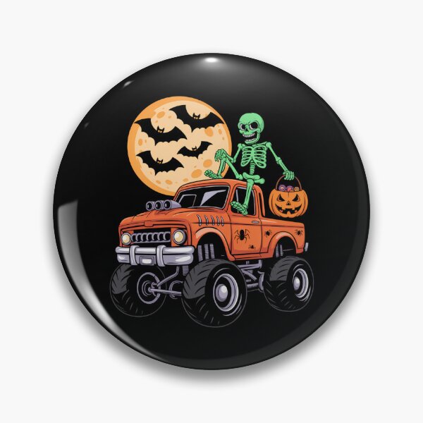 Item preview, Halloween Skeleton Riding Monster Truck designed and sold by Turbotine.