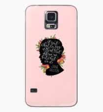 Jane Austen Zitat Hülle & Klebefolie für Samsung Galaxy