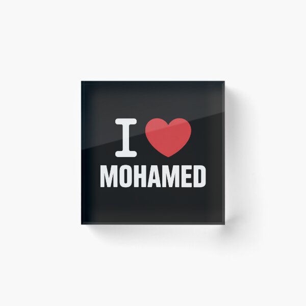 Item preview, Bold I Love Mohamed Typography designed and sold by dianadouri.