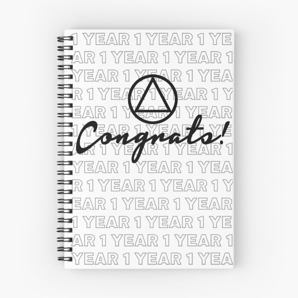 Item preview, 1 Year Sober designed and sold by RecoveryGift.