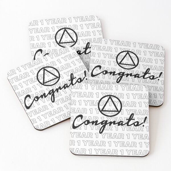 Item preview, 1 Year Sober designed and sold by RecoveryGift.