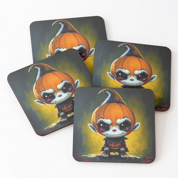 Item preview, Halloween Cute Pumpkin child character art illustration kawaii trick or treat designed and sold by Vintage Designs +.