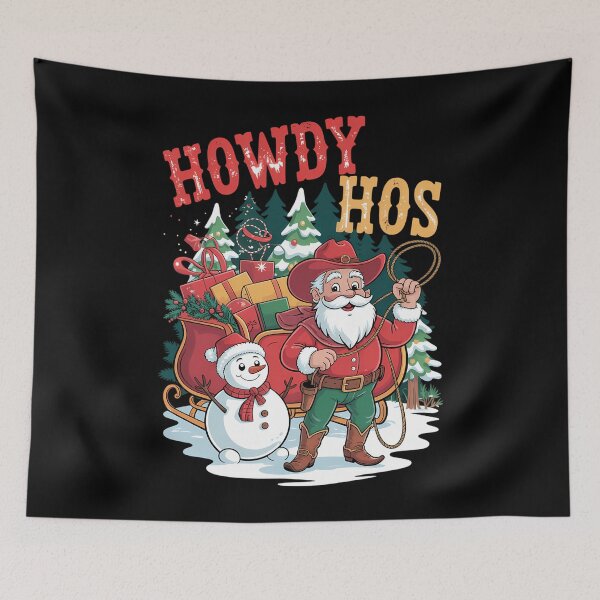Item preview, Howdy Cowboy Santa Christmas Western designed and sold by Turbotine.