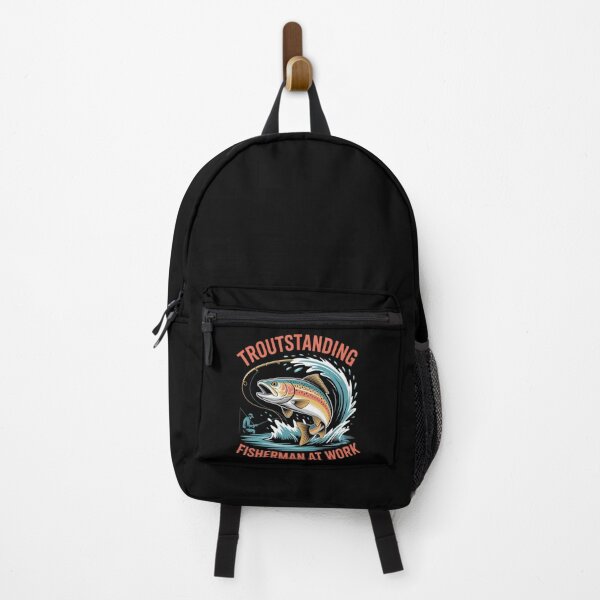 Item preview, Troutstanding Fisherman At Work Funny Trout Angler Pun designed and sold by CrunchyGoats.
