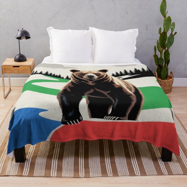 Item preview, Lifestyle Hub: Brown Bear on Rocky Outcropping Wildlife Art designed and sold by M&M Lifestyle Hub.