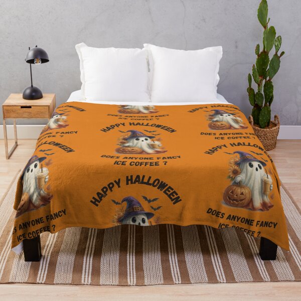 Item preview, Happy Halloween Party Ghost Pumpkin Ice Coffee designed and sold by TeeArtWorld.