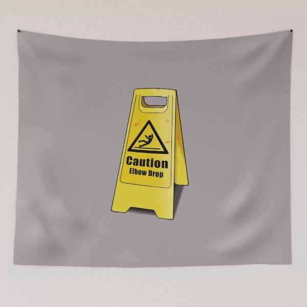 Item preview, Caution Elbow Drop variant designed and sold by CultOfNiche.