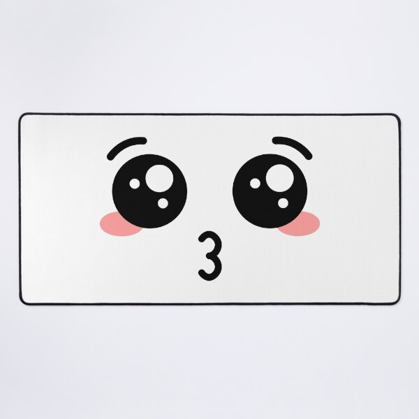 Item preview, Cute kawaii blushing kiss mouth face designed and sold by BlushyPrint.