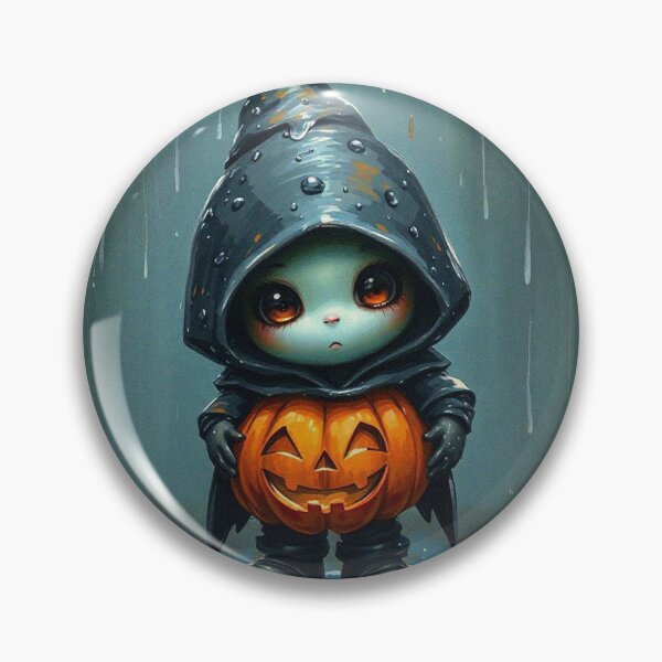 Item preview, Halloween Cute Pumpkin child character art illustration kawaii trick or treat designed and sold by Vintage Designs +.