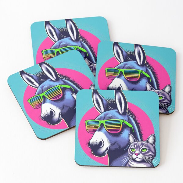 Item preview, Cute donkey and cat designed and sold by Dogandesighn.