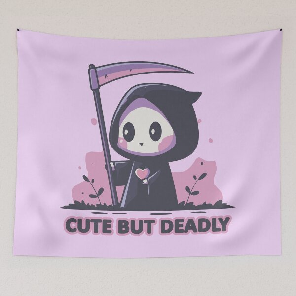 Item preview, Cute but Deadly – Pastel Grim Reaper Kawaii Design designed and sold by drizzd.