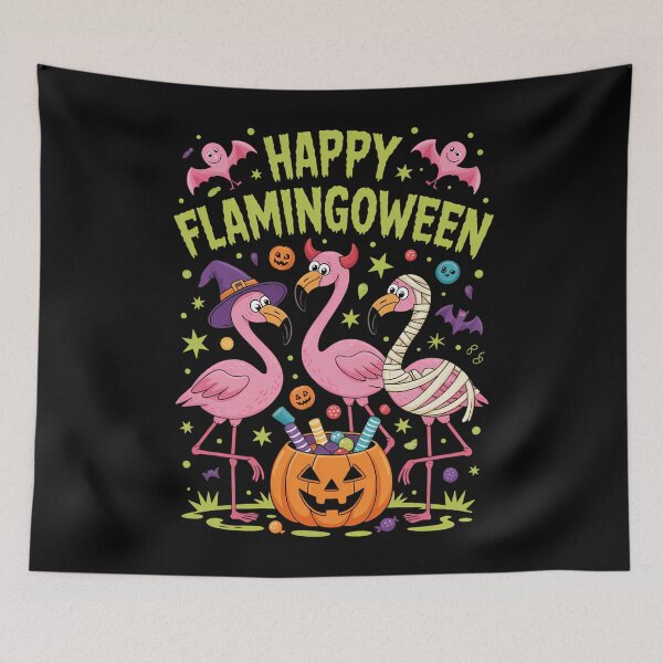 Item preview, Happy Flamingoween Scary Flamingo Funny Halloween designed and sold by Turbotine.