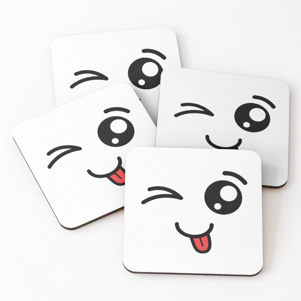 Item preview, Cute kawaii winky tongue out face designed and sold by BlushyPrint.