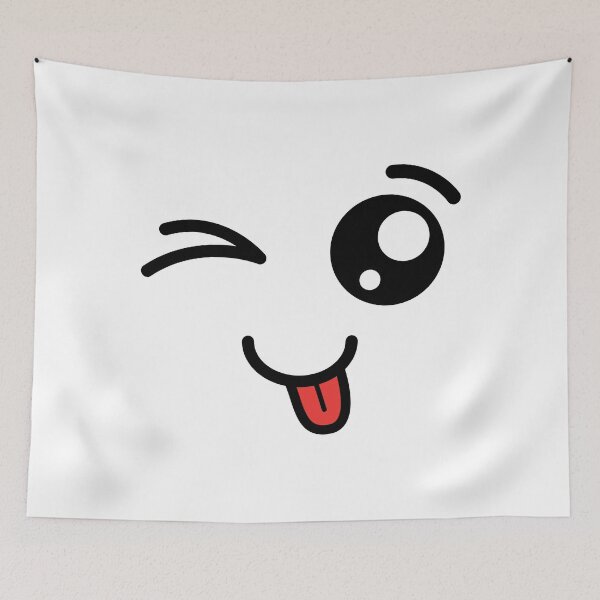 Item preview, Cute kawaii winky tongue out face designed and sold by BlushyPrint.