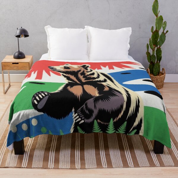 Item preview, Lifestyle Hub: Brown Bear on Rocky Outcropping Wildlife Art designed and sold by M&M Lifestyle Hub.