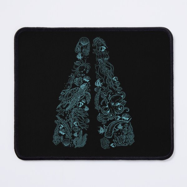 Item preview, Scuba diving fins marine life in blue designed and sold by AnnaDziurko.