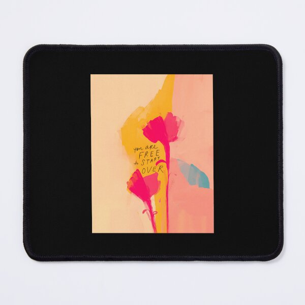 Item preview, You Are Free To Start Over - Inspirational Quote And Abstract Floral Art By Morgan Harper Nichols Cl	 designed and sold by wewdbbcl36.