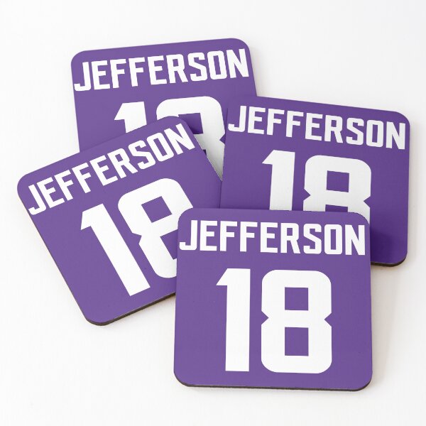 Item preview, Justin Jefferson #18 (Vikingos) designed and sold by Turnstile Sports.