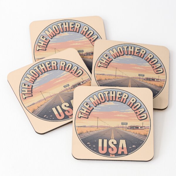 Artikelvorschau, Der Mother Road Retro Roadtrip Sticker entworfen und verkauft von Horizon Tales.