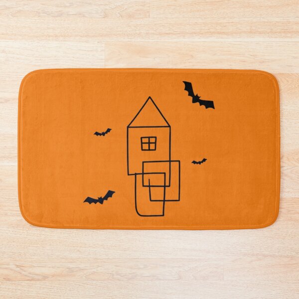 Item preview, Minimal Haunted House with Bats – Cute Spooky Halloween designed and sold by SamartkitDesign.