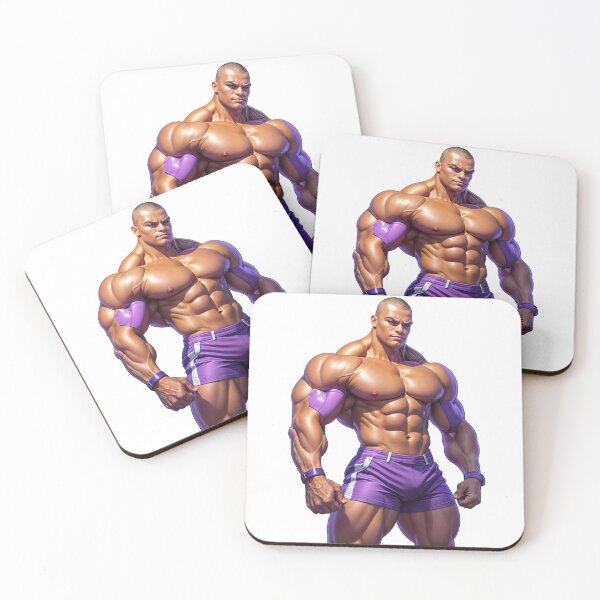Item preview, Muscle Overdrive: Hyper-Stylized Strength Icon in Purple Powerwear designed and sold by ForeverPrintsOK.