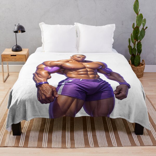 Item preview, Muscle Overdrive: Hyper-Stylized Strength Icon in Purple Powerwear designed and sold by ForeverPrintsOK.
